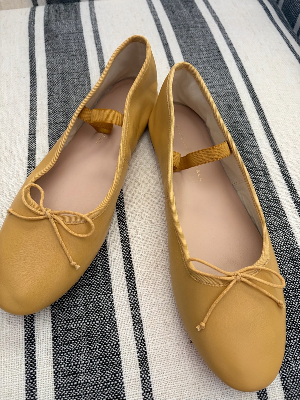 Loeffler Randall Yellow Bow Ballet Flats